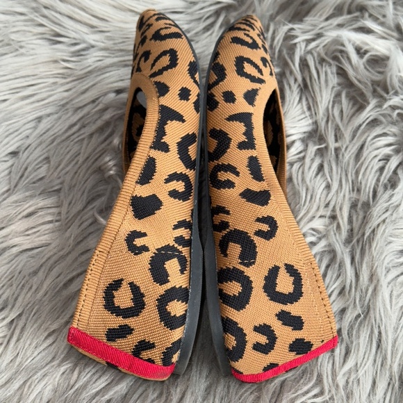 EUC Serra Leopard Print Recycled Textile Flexible Flats Size 9 - Picture 3 of 9